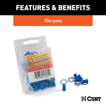 Load image into Gallery viewer, Curt Ring Terminals (16-14 Wire Gauge 3/8in Stud Size 100-Pack)