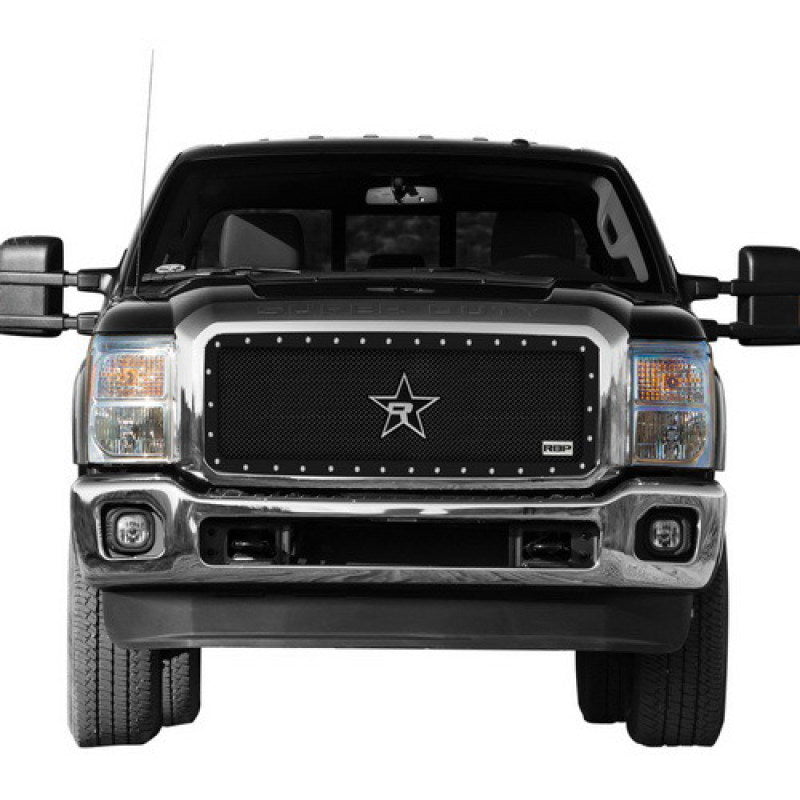 RBP RX-5 Halo Series Studded Frame 1pc. Grille 11-16 Ford Super Duty F250/F350 - Black