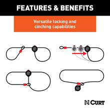 Load image into Gallery viewer, Curt Multi-Use Cable Lock (6ft x 3/8in Cable Vinyl-Coated Braided Steel)