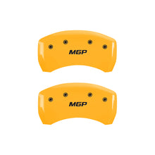 Load image into Gallery viewer, MGP 4 Caliper Covers Engraved Front &amp; Rear MGP Yellow Finish Black Char 2005 Ford Thunderbird