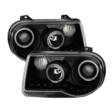 Load image into Gallery viewer, xTune Chrysler 300C 05-10 ( Not 300 ) Halo Projector Headlights Black PRO-JH-C300C-LED-BK
