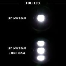Load image into Gallery viewer, ANZO 2018-2019 Jeep Wrangler Full Led Projector Headlights Black