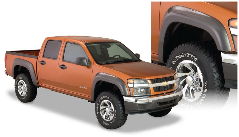 Bushwacker 04-12 GMC Canyon Extend-A-Fender Style Flares 2pc - Black