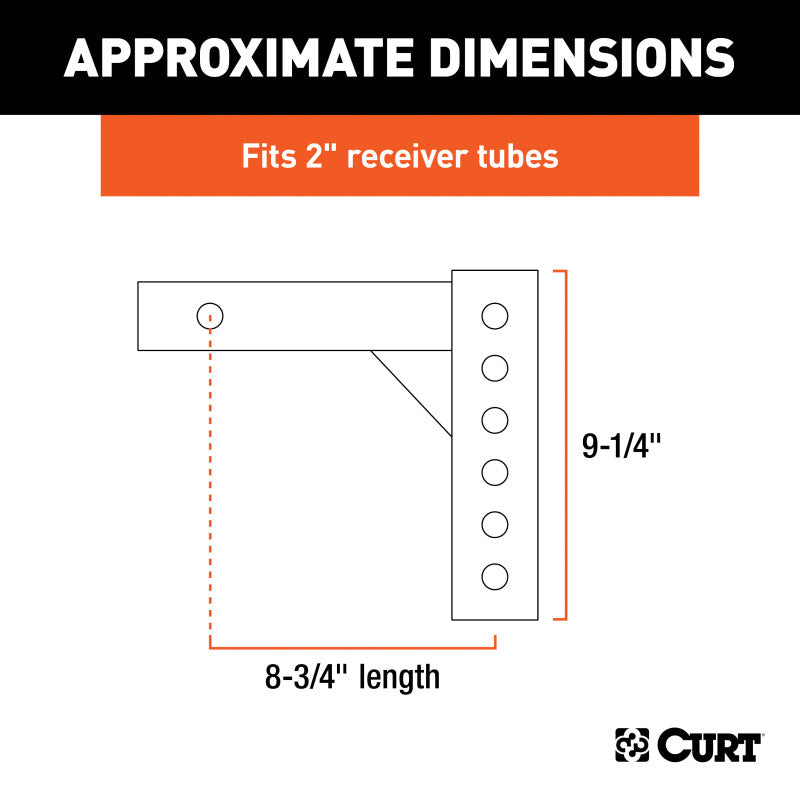 Curt Replacement Adjustable Ball Mount Shank for 45049 or 45799