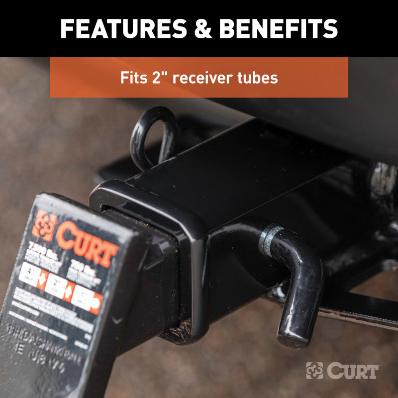 Curt 5/8in Hitch Pin (2in Receiver Zinc w/Rubber Grip Packaged)
