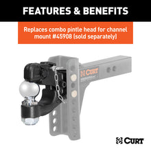 Load image into Gallery viewer, Curt Replacement Channel Mount Ball &amp; Pintle Combination (2-5/16in Ball 20000lbs)