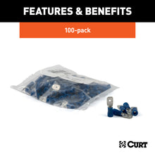 Load image into Gallery viewer, Curt Male Quick Connectors (16-14 Wire Gauge 100-Pack)