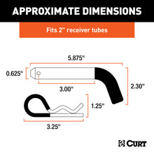 Load image into Gallery viewer, Curt 5/8in Hitch Pin (2in Receiver Zinc w/Rubber Grip Packaged)