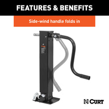 Load image into Gallery viewer, Curt Direct-Weld Square Jack w/Side Handle (12000lbs 12-1/2in Travel)