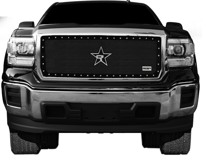 RBP RX-5 Halo Series Studded Frame 1pc. Grille 15-17 GMC Sierra 1500 (Except All-Terrain Ed) - Black