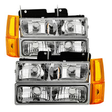 Load image into Gallery viewer, xTune GMC Yukon 94-99 Headlights w/ Corner &amp; Parking Lights 8pcs Sets -Chrome HD-JH-GCK94-AM-C-SET