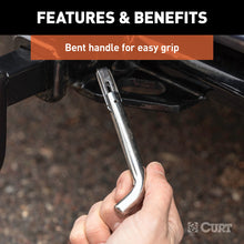 Load image into Gallery viewer, Curt 1/2in Swivel Hitch Pin (1-1/4in Receiver Stainless Packaged)