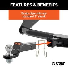 Load image into Gallery viewer, Curt Trailer Safety Chain Holder Bracket (2in Shank)