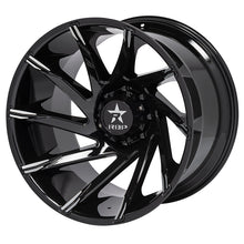 Load image into Gallery viewer, RBP 77R Spike 20x10 6x139.7 BP / 5.5 BS / 0mm Offset 78mm CB Gloss Black w/Machined Accent Wheel