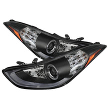 Load image into Gallery viewer, Spyder Hyundai Elantra 11-13 Projector Headlights LED Halo DRL Blk PRO-YD-HYELAN11-DRL-BK