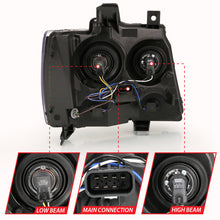 Load image into Gallery viewer, ANZO 2007-2014 Chevy Tahoe Crystal Headlight Chrome Amber(OE)