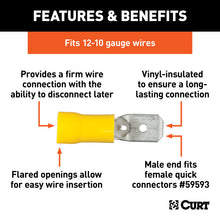 Load image into Gallery viewer, Curt Male Quick Connectors (12-10 Wire Gauge 100-Pack)
