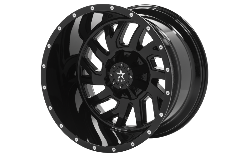 RBP 65R Glock 22x14 8x165.1 BP / 4.5 BS -76mm Offset 121.3mm CB (Hub Centric) Gloss Black Wheel