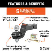 Load image into Gallery viewer, Curt RockerBall 3in Drop Cushion Hitch Trailer Ball