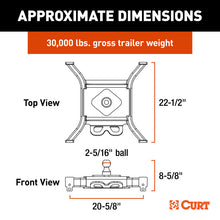 Load image into Gallery viewer, Curt Spyder 5th Wheel Rail Gooseneck Hitch with 2-5/16in Ball - 30K