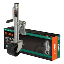 Load image into Gallery viewer, Curt Marine Jack w/Dual 6in Wheels (1500lbs 10in Travel Packaged)