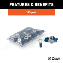 Load image into Gallery viewer, Curt Ring Terminals (16-14 Wire Gauge 10 Stud Size 100-Pack)
