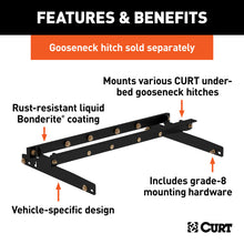 Load image into Gallery viewer, Curt 94-01 Dodge Ram 3500 Under-Bed Gooseneck Installation Brackets