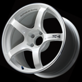 Advan TC4 16x8.0 +35 5x114.3 Racing White Metallic Wheel (No Ring)