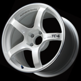 Advan TC4 18x9.5 +12 5x114.3 Racing White and Ring Wheel