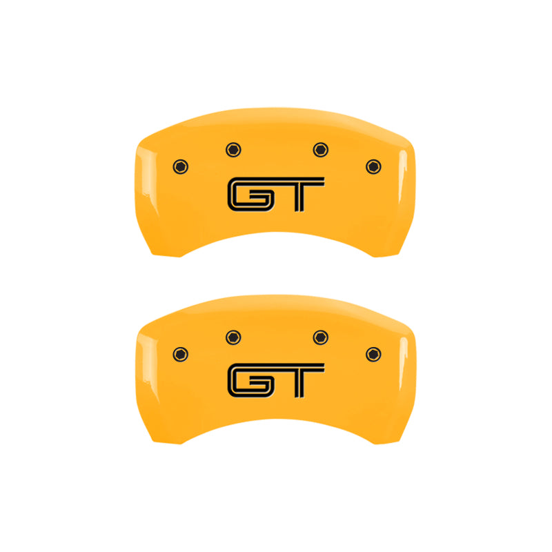 MGP Rear set 2 Caliper Covers Engraved Rear 2015/Bar & Pony Yellow finish black ch