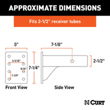 Load image into Gallery viewer, Curt Adjustable Pintle Mount (2-1/2in Shank 20000lbs 7-1/4in High 10-3/4in Long)