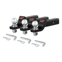 Load image into Gallery viewer, Curt Loaded Ball Mounts w/2in Balls (2in Shank 7500lbs 2in Drop 3-Pack)