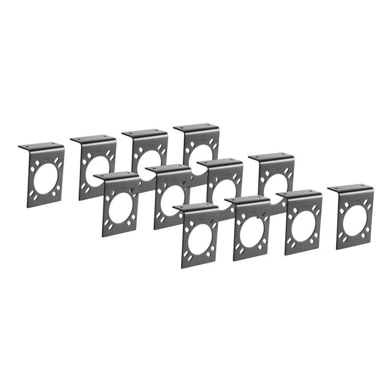 Curt Connector Mounting Brackets for 7-Way RV Blade (Black 12-Pack)