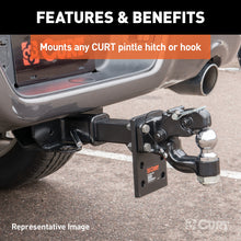 Load image into Gallery viewer, Curt Adjustable Pintle Mount (2in Shank 10000lbs 13in High 10in Long)
