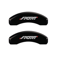 Load image into Gallery viewer, MGP 4 Caliper Covers Engraved Front &amp; Rear No bolts/Sport Black finish silver ch