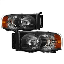 Load image into Gallery viewer, xTune Dodge Ram 1500 02-05 Amber Crystal Headlights Black HD-JH-DR02-AM-BK