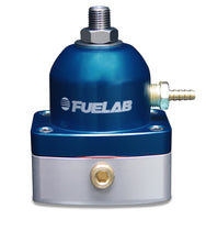 Load image into Gallery viewer, Fuelab 545 TBI Adjustable Mini FPR In-Line 10-25 PSI (1) -6AN In (1) -6AN Return - Blue