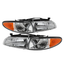 Load image into Gallery viewer, xTune Pontiac Grand Prix 97-03 Crystal Headlights w/ Amber Corner Lights HD-JH-PGPRIX-SET-AM-C