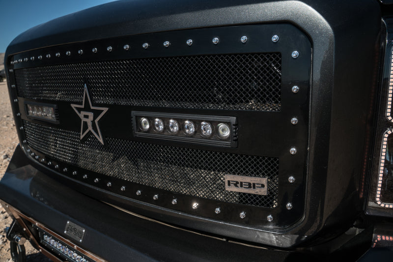 RBP RX-3 Midnight Ed. Black LED Bar Grille (Studded) 11-16 Ford Super Duty F250/F350 (Except Harley)