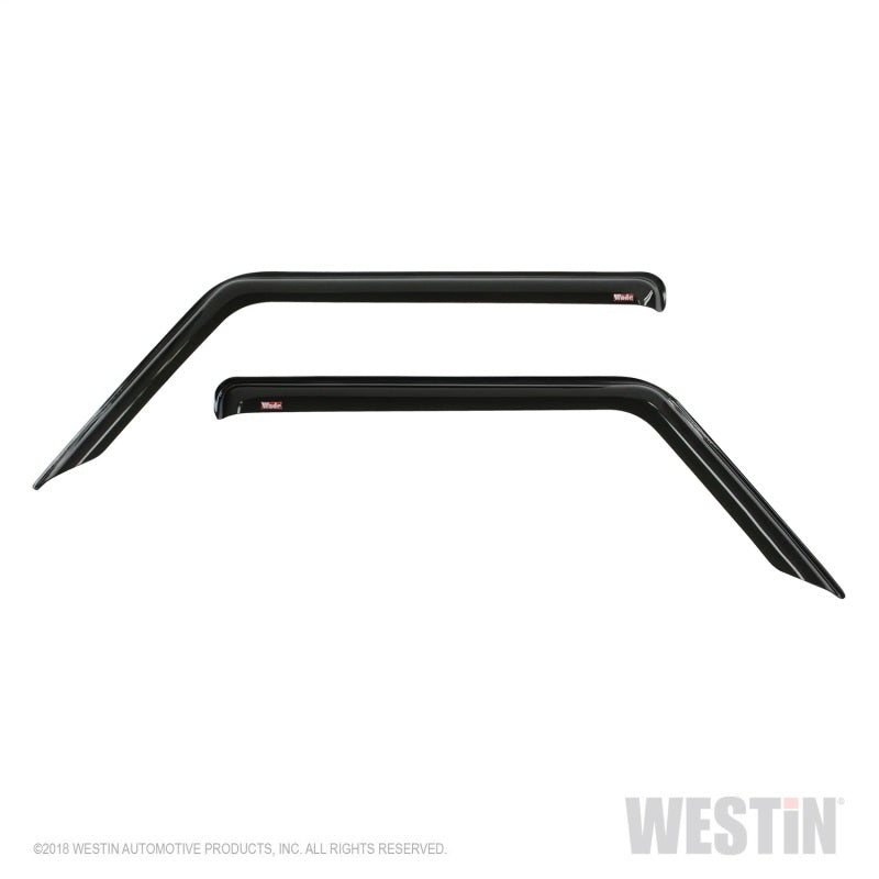 Westin 2018-2019 Jeep Wrangler JL Slim Wind Deflector 2pc - Smoke