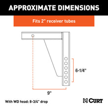 Load image into Gallery viewer, Curt Weight Distribution Shank (2in Shank 8-3/4in Drop)