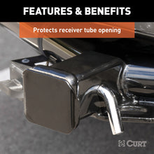 Load image into Gallery viewer, Curt 2in Black Plastic Hitch Tube Cover (Packaged)