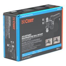 Load image into Gallery viewer, Curt Adjustable Multipurpose Ball Mount (2in Shank 2in &amp; 2-5/16in Balls)