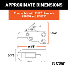 Load image into Gallery viewer, Curt 2-5/16in Channel-Mount Coupler w/Easy-Lock (15000lbs Black)