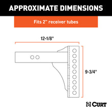 Load image into Gallery viewer, Curt Replacement 2in Adjustable Channel Mount Shank (14000lbs)