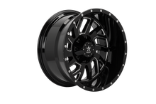 Load image into Gallery viewer, RBP 65R Glock 22x12 8x170 BP / 4.75 BS / -44mm Offset 125mm CB Gloss Black w/Machined Grooves Wheel