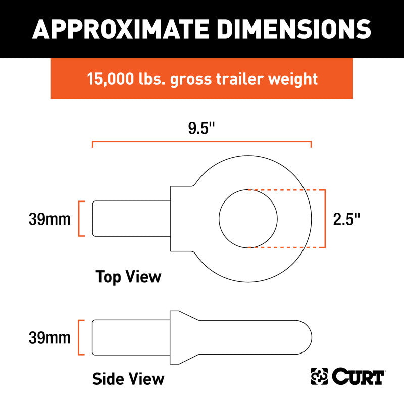 Curt Lunette Eye (15000lbs 2-1/2in I.D.)