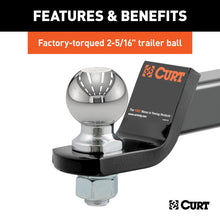 Load image into Gallery viewer, Curt Loaded Ball Mount w/2-5/16in Ball (2in Shank 7500lbs 2in Drop)