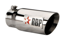 Load image into Gallery viewer, RBP RX-1 Polished Dual-Badged Exhaust Tip Inlet 4in. / Outlet 5in. / Length 12in. - Stainless Steel