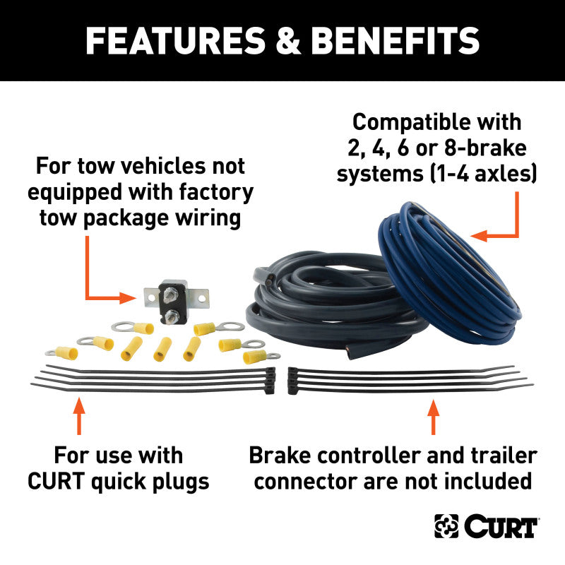 Curt Universal Trailer Brake Controller Wiring Kit